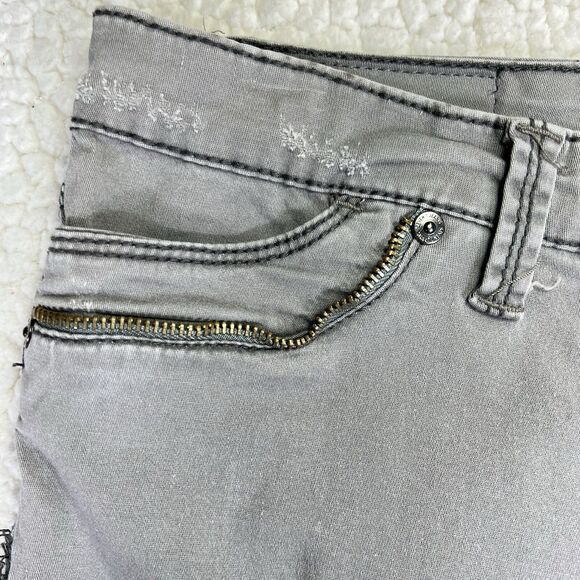Seven 7 Jeans Women’s Size 10 (Actual 33x29) Gray Slim Straight Leg Mid Rise - Picture 3 of 16